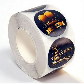 500PCS Happy Birthday Stickers, 1'' Roll Birthday Decorations Gift Stickers Tag Round Labels Sticker for Decoration DIY Gift Envelope Stickers Labels Seals Party Decoration Favor in Saudi Arabia
