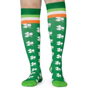 Veachog St Patricks Day Shamrock Socks, Halloween Skeleton Socks for Men Women Adult in Kuwait