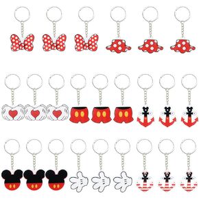 Fish Extender Gifts for DCL, 24 Pcs Acrylic Mouse Keychain Set, Cute Mouse Themed Party Favors for Birthday Supplies in Saudi Arabia