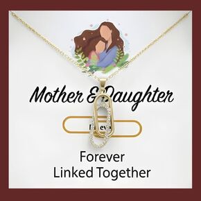 قلادة LUXUS™ الأم والابنة المرتبطة إلى الأبد - لمسة نهائية من الذهب عيار 18 قيراط فوق قلادة متشابكة من الفولاذ المقاوم للصدأ مع بطاقة رسالة صادقة. in Kuwait