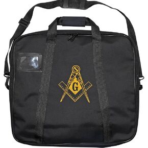 Masonic Apron Carrying Case Master Mason Provincial Size, Gold Square and Compass (Printed) | Freemason Bags & Cases in Kuwait
