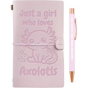 هدايا InnoBeta Axolotl للفتيات، دفتر يوميات مع قلم، دفتر رسم قابل لإعادة الملء، مذكرات سفر، مخطط مبطن، 7x5 بوصة، وردي in Kuwait