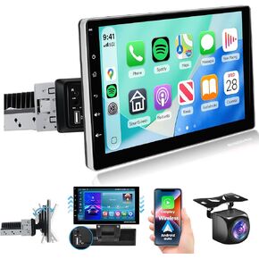 2G 64G Android Single Din Touchscreen Car Stereo Wireless Carplay Android Auto, Rimoody 9 Inch Touch Screen Android 1 din Car Radio with WiFi GPS Navigation Bluetooth FM Radio + Backup Camera in Kuwait