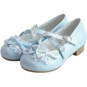 Kawaii لطيف ماري جين الشقق الحلو القوس عبر حزام JK موحدة لوليتا أحذية عادية متأنق المشي تأثيري حلي النساء in Kuwait