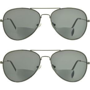 proSPORT Aviator Bifocal Sunglass Reader Men Women Brown Smoke Lens in Kuwait