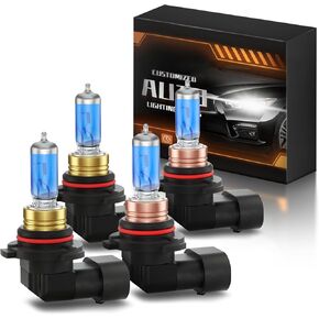 Highlander Halogen Headlights Bulbs Fits for 2000-2007 Toyota Highlander, Ultra Bright 5000K White Highlander High Low Beam Light Bulbs Combo, Plug and Play, 4 Pack in Kuwait
