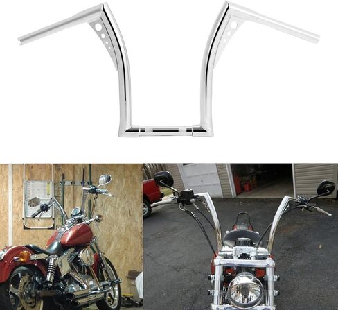CUSTOM CHROME CCI 14" Rise 1-1/4" Fat Ape Hanger Handlebar Fit For Harley-Davidson Touring FLH FLHT Models in Kuwait