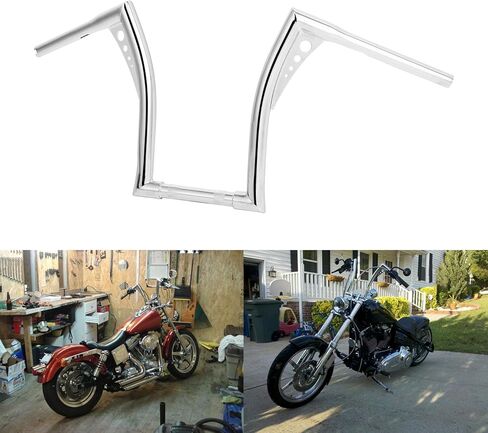 CUSTOM CHROME CCI 14" Rise 1-1/4" Fat Ape Hanger Handlebar Fit For Harley-Davidson Touring FLH FLHT Models in Kuwait
