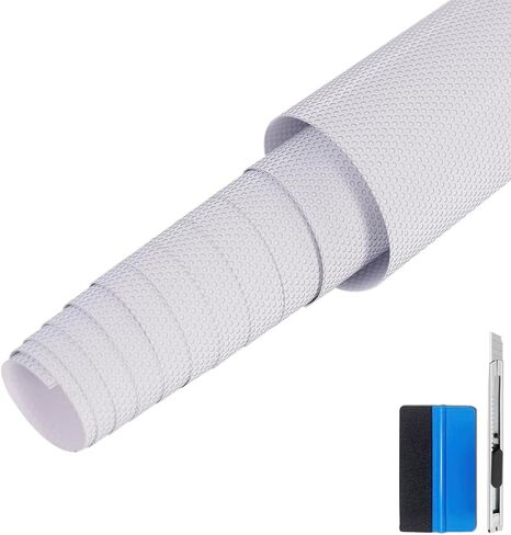 LZLRUN One Way Perforated White Vinyl Privacy Window Film Adhesive Glass Wrap Roll (12" x 48") in Saudi Arabia