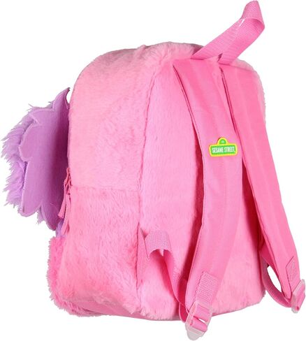 حقيبة ظهر INTIMO Sesame Street المصنوعة من القطيفة المكسوة بالفراء آبي كادابي ذات الوجه المبتسم مقاس 30.48 سم للاستخدام اليومي in Kuwait