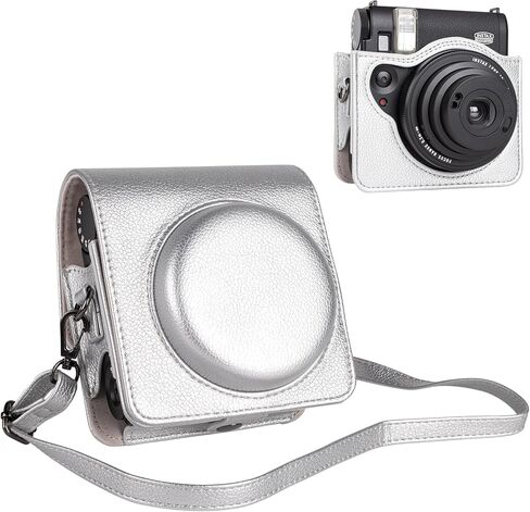 حافظة شفافة واقية متوافقة مع كاميرا Fujifilm Instax Mini 99 الفورية، حافظة Instax Mini 99 الشفافة مع غطاء صلب مع حزام قابل للتعديل - شفاف in Saudi Arabia