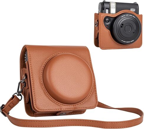 حافظة شفافة واقية متوافقة مع كاميرا Fujifilm Instax Mini 99 الفورية، حافظة Instax Mini 99 الشفافة مع غطاء صلب مع حزام قابل للتعديل - شفاف in Saudi Arabia