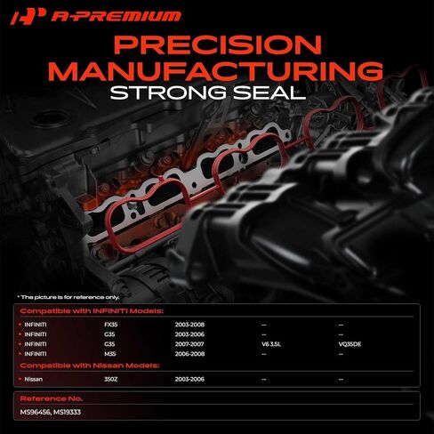 A-Premium Upper Fuel Injection Plenum Gasket Set Compatible with Nissan 350Z 2003-2006 & Infiniti FX35 2003-2008, G35 2003-2007, M35 2006-2008 in Saudi Arabia