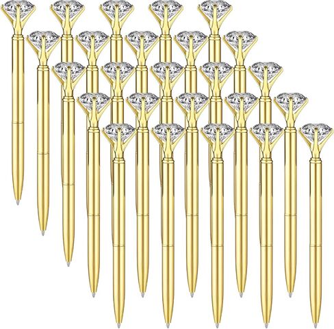 25 Pcs Diamond Pens with Crystal Bridal Shower Gifts Metal Bling Ballpoint Pens with Black Ink Fancy Pen for Women Girls Bridal Shower Wedding Party Birthday Office School in Saudi Arabia