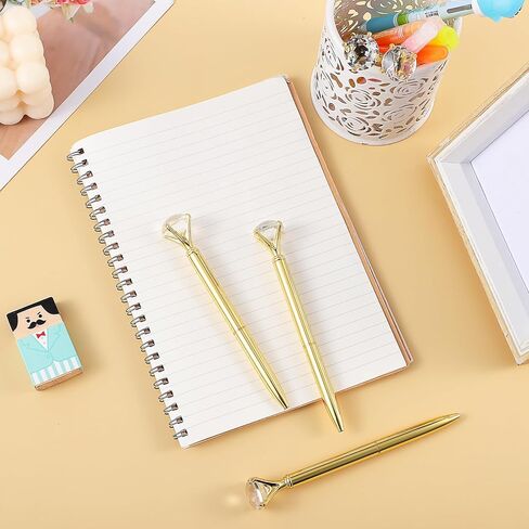 25 Pcs Diamond Pens with Crystal Bridal Shower Gifts Metal Bling Ballpoint Pens with Black Ink Fancy Pen for Women Girls Bridal Shower Wedding Party Birthday Office School in Saudi Arabia