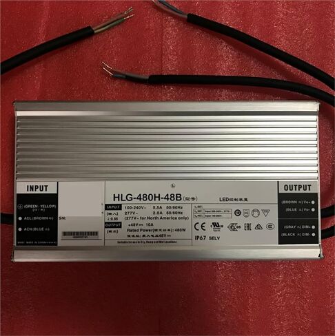 1 قطعة 480 واط الجهد المستمر تيار مستمر عكس الضوء LED سائق مصدر الطاقة HLG-480H-24B 24 فولت/30 فولت/36 فولت/42 فولت/48A/54 فولت (HLG-480H-36B 36 فولت) in Saudi Arabia