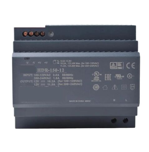 1pcs Power HDR- 150 Series 12V 15V 24V 48V Step Shape DIN Rail Power Supply(HDR-150-12V) in Saudi Arabia