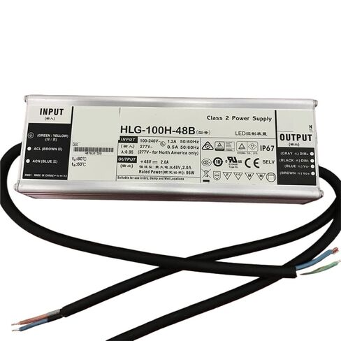 1pcs 100W Constant Voltage Constant Current dimmable LED Driver Power Supply HLG-100H-B 20V 24V 30V 36V 42V 48V 54V(HLG-100H-42B 42V) in Saudi Arabia