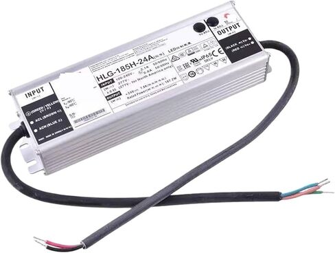 1 قطعة HLG-185H-24A 24 فولت 7.8A الجهد المستمر LED الإضاءة سائق PFC مقاوم للماء تحويل التيار الكهربائي in Saudi Arabia