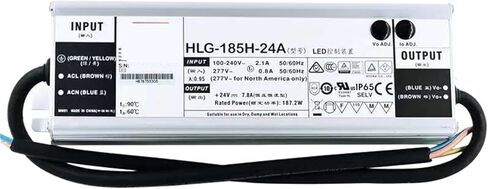 1 قطعة HLG-185H-24A 24 فولت 7.8A الجهد المستمر LED الإضاءة سائق PFC مقاوم للماء تحويل التيار الكهربائي in Saudi Arabia