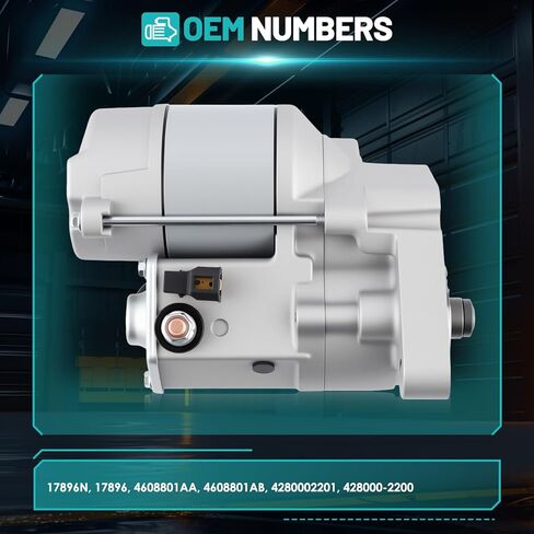 17896 Starter Motor Fit for Chrysler 300 2005-2014, for Dodge Challenger 2009-2023, Charger 2006-2021, Magnum 2005-2008 5.7L Automotive Replacement Starters#410-52258, 17477 Engine Starter in Saudi Arabia