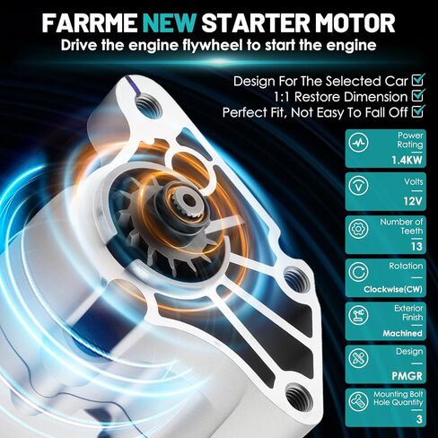 17896 Starter Motor Fit for Chrysler 300 2005-2014, for Dodge Challenger 2009-2023, Charger 2006-2021, Magnum 2005-2008 5.7L Automotive Replacement Starters#410-52258, 17477 Engine Starter in Saudi Arabia