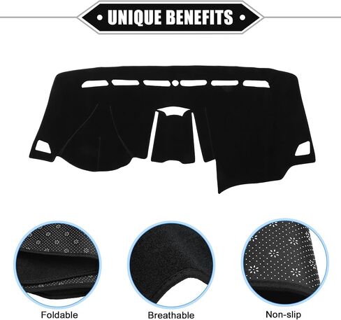 Dashboard Cover Compatible for Ford Edge 2015-2020, Nonslip Polyester Black Dash Cover Mat Dash Board Protector Cover in Saudi Arabia