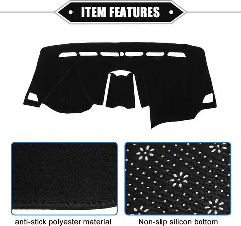 Dashboard Cover Compatible for Ford Edge 2015-2020, Nonslip Polyester Black Dash Cover Mat Dash Board Protector Cover in Saudi Arabia