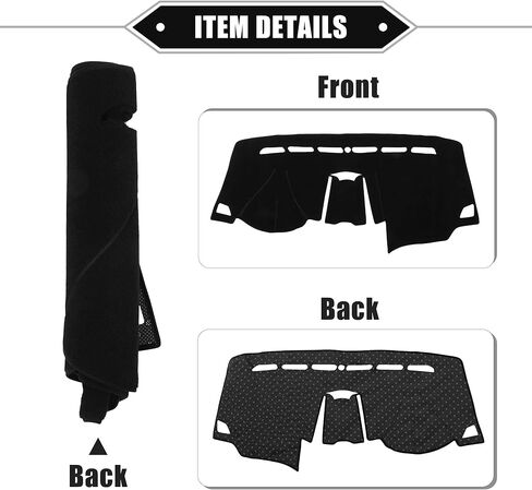 Dashboard Cover Compatible for Ford Edge 2015-2020, Nonslip Polyester Black Dash Cover Mat Dash Board Protector Cover in Saudi Arabia