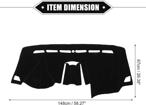 Dashboard Cover Compatible for Ford Edge 2015-2020, Nonslip Polyester Black Dash Cover Mat Dash Board Protector Cover in Saudi Arabia