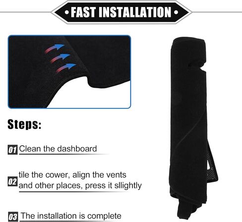 Dashboard Cover Compatible for Ford Edge 2015-2020, Nonslip Polyester Black Dash Cover Mat Dash Board Protector Cover in Saudi Arabia