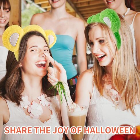 4PCS Colorful Bear Headbands for Women - Ideal for Halloween, Cosplay, Party, Festivals & Daily Fashion in Kuwait