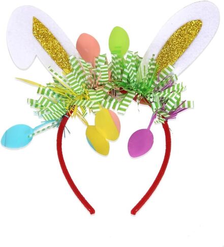 Easter Glitter Bunny Ears Headband Glitter Rabbit Ears Hair Hoop Funny Hair Band Easter Hair Accessories for Party Decoration in Saudi Arabia