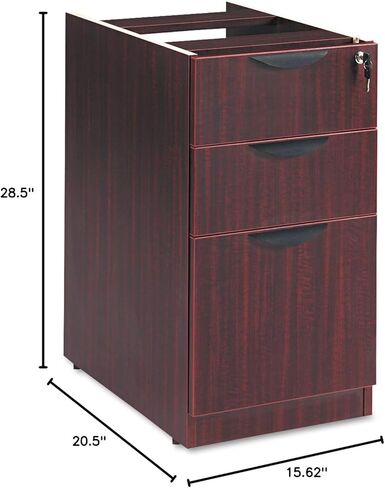 Alera VA532822MY Valencia Box/Box/File Full Pedestal, 15 5/8w X 20 1/2d X 28 1/2h, Mahogany in Saudi Arabia