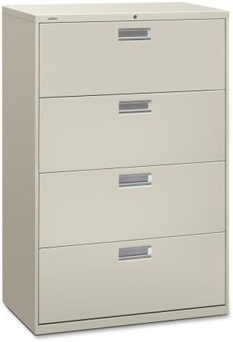 HON 600 Series Standard Lateral Files w/Locks-4 Drawer Lateral File W/Lock, 36"x19-1/4"x53-1/4", Putty in Kuwait