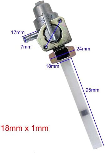 Fuel Tank Petcock Valve for Honda TRX300X FourTrax 300 1988-1992 18x1mm in Saudi Arabia