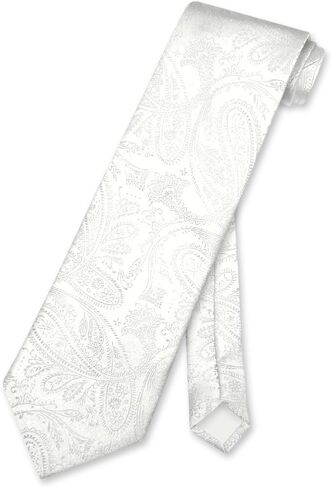 Vesuvio Napoli NeckTie CHARCOAL GREY Color Paisley Design Men's Gray Neck Tie, Charcoal Grey Gray, One Size in Saudi Arabia
