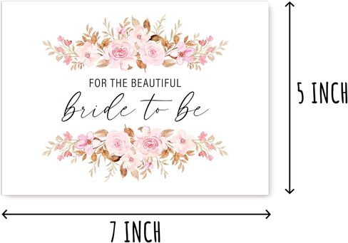 For The Beautiful Bride To Be Card - Bride Card - Floral Card - Bridal Shower card - Happy Wedding Card - Congrats Wedding Card - Card For Her in Saudi Arabia