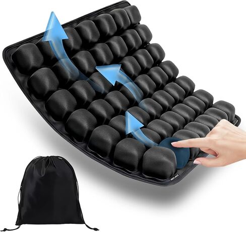 Inflatable Seat Cushion, Airplane Seat Cushion for Long Flights – Breathable 3D Air Cell Cushion，Suitable for Long Flights Office, Wheelchair, Cars,Easy to Carry in Kuwait