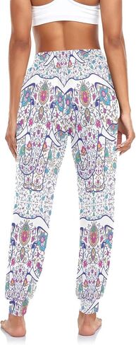 Women Yoga Pants High Waisted Stretch Loose Boho Trousers Sports Dance Harem Pants in Saudi Arabia