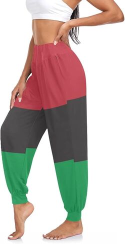 Women Yoga Pants High Waisted Stretch Loose Boho Trousers Sports Dance Harem Pants in Saudi Arabia