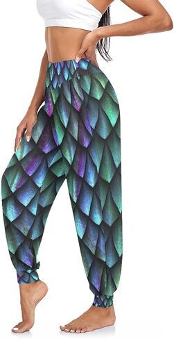 Women Yoga Pants High Waisted Stretch Loose Boho Trousers Sports Dance Harem Pants in Saudi Arabia