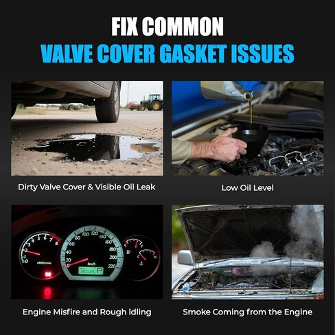 VS50805R Valve Cover & Intake Manifold Gasket Set Compatible with Chrysler 200 300 Dodge Challenger Charger Durango Jeep Cherokee Wrangler (+Intake Manifold Gasket Set) in Saudi Arabia