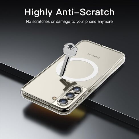 حافظة JETech مغناطيسية لهاتف Samsung Galaxy S23 مقاس 6.1 بوصة، متوافقة مع MagSafe، غطاء هاتف واقٍ مقاوم للصدمات، ظهر صلب غير أصفر من البولي كربونات (شفاف) in Saudi Arabia