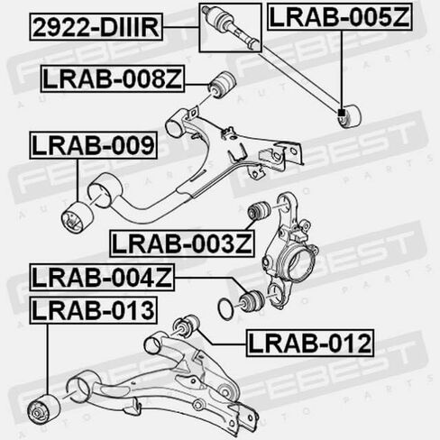 Arm Bushing Rear Upper Arm Febest LRAB-008Z Oem RHF500061 in Saudi Arabia