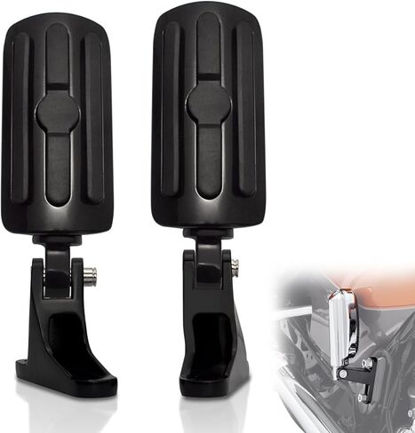FOVPLUE 1.25" Highway Footpegs, Adjustable Footrest w/Mounting P-Clamps for Harley Touring Softail Dyna Sportster Honda Kawasaki Suzuki Yamaha Indian Victory with 1-1/4" Engine Guard/Tubing, Chrome#2 in Kuwait