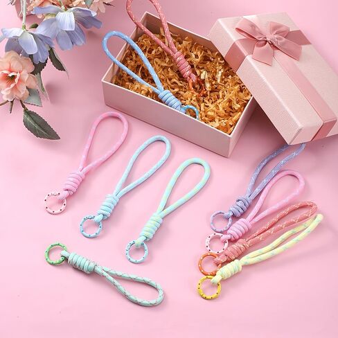Paracord Keychain, 8 Colors Paracord Rope Keychain Handmade Charm Ropes for Keys DIY Bags Cars Purse Accessories Crafts Supplies in Saudi Arabia