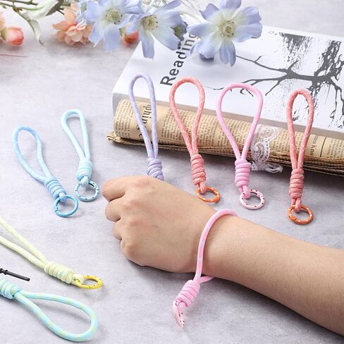 Paracord Keychain, 8 Colors Paracord Rope Keychain Handmade Charm Ropes for Keys DIY Bags Cars Purse Accessories Crafts Supplies in Saudi Arabia