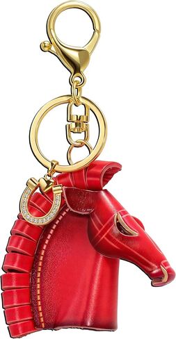 Horse Keychain with Cowboy Hat Horseshoes, stars Charm Leather keychains Purse Bag Charm for Handbags Car Keys Gifts in Saudi Arabia