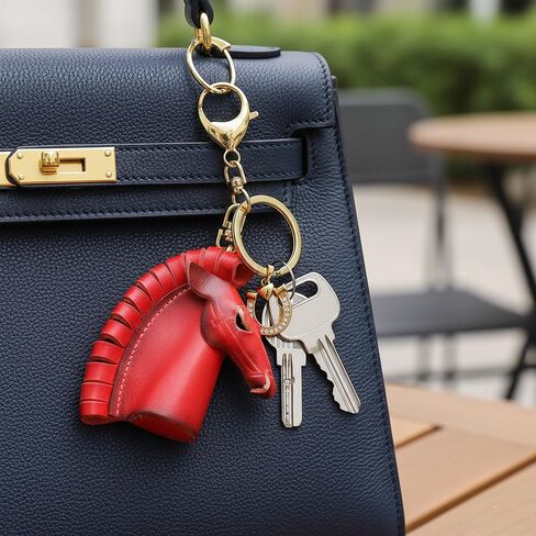 Horse Keychain with Cowboy Hat Horseshoes, stars Charm Leather keychains Purse Bag Charm for Handbags Car Keys Gifts in Saudi Arabia